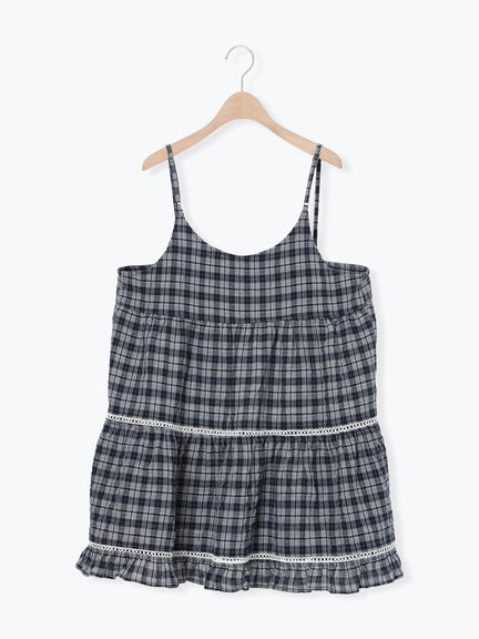 はしごレースティアードキャミチュニック（オフホワイト/ブラック/ネイビー）｜Samansa Mos2（サマンサ モスモス）通販