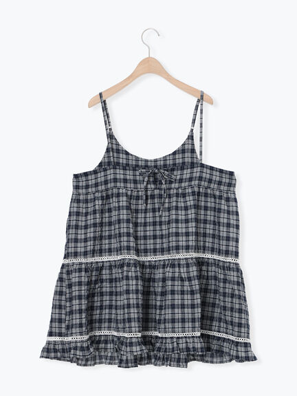 はしごレースティアードキャミチュニック（オフホワイト/ブラック/ネイビー）｜Samansa Mos2（サマンサ モスモス）通販