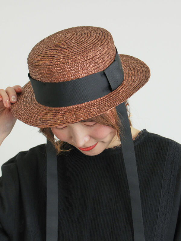 リボン付きカンカン帽（ブラウン）｜Samansa Mos2（サマンサ モスモス）通販