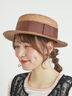 リボン付きカンカン帽（ベージュ/ブラウン）｜Samansa Mos2（サマンサ モスモス）通販