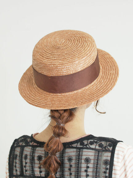 リボン付きカンカン帽（ベージュ/ブラウン）｜Samansa Mos2（サマンサ モスモス）通販