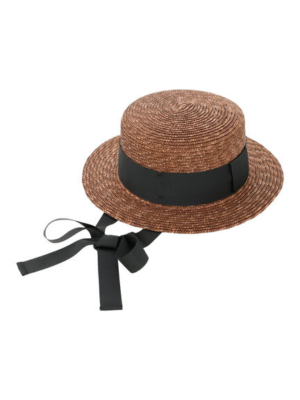 リボン付きカンカン帽（ベージュ/ブラウン）｜Samansa Mos2（サマンサ モスモス）通販