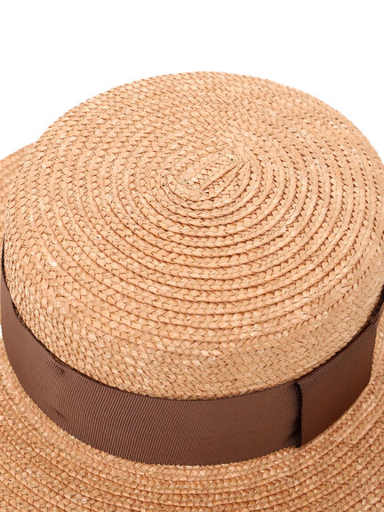 リボン付きカンカン帽（ベージュ/ブラウン）｜Samansa Mos2（サマンサ モスモス）通販