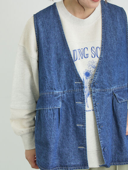 Vネックオーバーベスト（カーキ/ブルー/キナリ）｜Samansa Mos2（サマンサ モスモス）通販