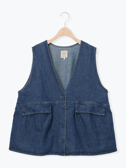 Vネックオーバーベスト（カーキ/ブルー/キナリ）｜Samansa Mos2（サマンサ モスモス）通販