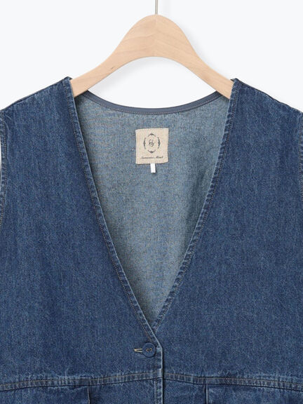 Vネックオーバーベスト（カーキ/ブルー/キナリ）｜Samansa Mos2（サマンサ モスモス）通販