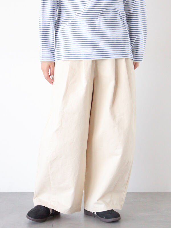 【M/Lサイズ】タックワイドパンツ（ベージュ）｜Samansa Mos2（サマンサ モスモス）通販