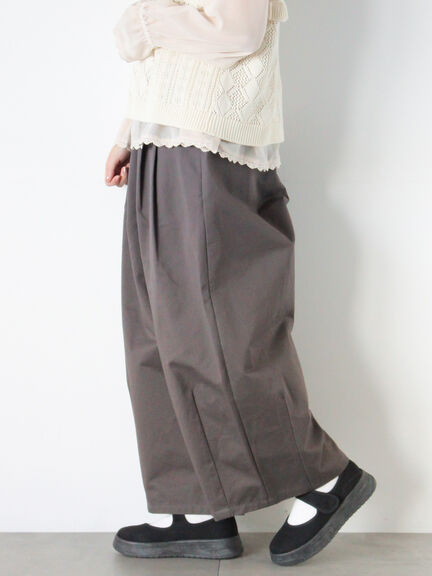 【M/Lサイズ】タックワイドパンツ（チャコールグレー/ベージュ/カーキ）｜Samansa Mos2（サマンサ モスモス）通販