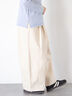 【M/Lサイズ】タックワイドパンツ（チャコールグレー/ベージュ/カーキ）｜Samansa Mos2（サマンサ モスモス）通販