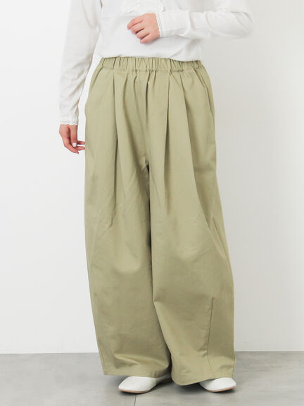 【M/Lサイズ】タックワイドパンツ（チャコールグレー/ベージュ/カーキ）｜Samansa Mos2（サマンサ モスモス）通販