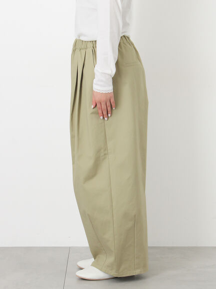 【M/Lサイズ】タックワイドパンツ（チャコールグレー/ベージュ/カーキ）｜Samansa Mos2（サマンサ モスモス）通販