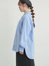 ワンポイント刺繍オーバーシャツ（オフホワイト/ブルー/ストライプ）｜Samansa Mos2（サマンサ モスモス）通販