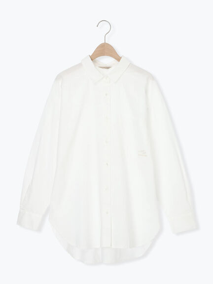 ワンポイント刺繍オーバーシャツ（オフホワイト/ブルー/ストライプ）｜Samansa Mos2（サマンサ モスモス）通販