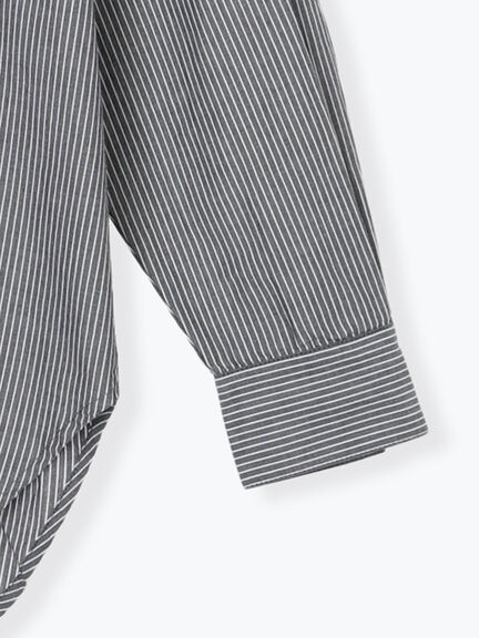 ワンポイント刺繍オーバーシャツ（オフホワイト/ブルー/ストライプ）｜Samansa Mos2（サマンサ モスモス）通販