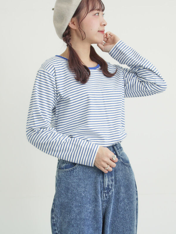 スラブ天竺インナー（ブルー）｜Samansa Mos2（サマンサ モスモス）通販