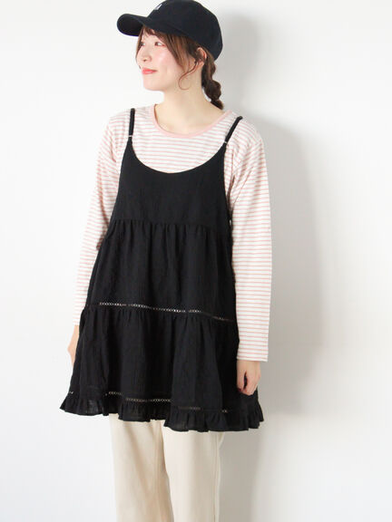 スラブ天竺インナー（オフホワイト/ブラック/ピンク/ブルー）｜Samansa Mos2（サマンサ モスモス）通販