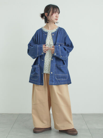 【2WAY】裾しぼり切替えパンツ（ブラック/ピンク/ベージュ/カーキ）｜Samansa Mos2（サマンサ モスモス）通販