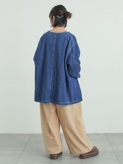 【2WAY】裾しぼり切替えパンツ（ブラック/ピンク/ベージュ/カーキ）｜Samansa Mos2（サマンサ モスモス）通販