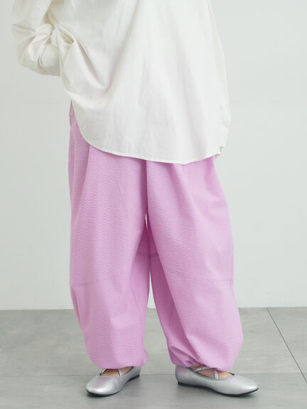 【2WAY】裾しぼり切替えパンツ（ブラック/ピンク/ベージュ/カーキ）｜Samansa Mos2（サマンサ モスモス）通販