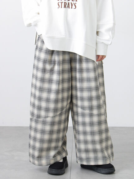 【2WAY】裾しぼり切替えパンツ（ブラック/ピンク/ベージュ/カーキ）｜Samansa Mos2（サマンサ モスモス）通販