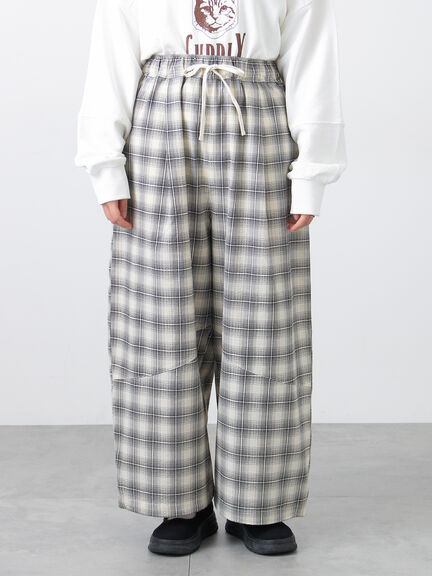 【2WAY】裾しぼり切替えパンツ（ブラック/ピンク/ベージュ/カーキ）｜Samansa Mos2（サマンサ モスモス）通販