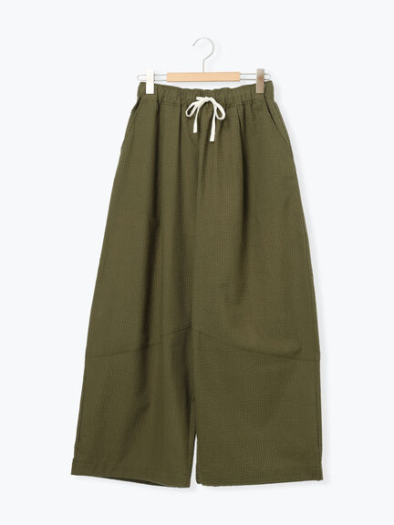 【2WAY】裾しぼり切替えパンツ（ブラック/ピンク/ベージュ/カーキ）｜Samansa Mos2（サマンサ モスモス）通販