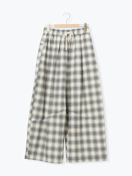 【2WAY】裾しぼり切替えパンツ（ブラック/ピンク/ベージュ/カーキ）｜Samansa Mos2（サマンサ モスモス）通販