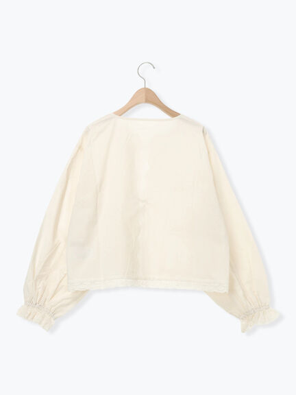 レースパッチワークブラウス（オフホワイト/ブラック/キナリ）｜Samansa Mos2（サマンサ モスモス）通販