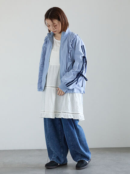フリルトラックジャケット（オフホワイト/ブラック/サックスブルー）｜Samansa Mos2（サマンサ モスモス）通販