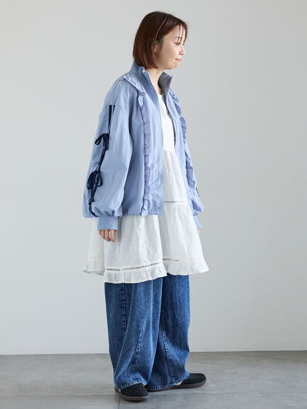 フリルトラックジャケット（オフホワイト/ブラック/サックスブルー）｜Samansa Mos2（サマンサ モスモス）通販