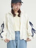 フリルトラックジャケット（オフホワイト/ブラック/サックスブルー）｜Samansa Mos2（サマンサ モスモス）通販