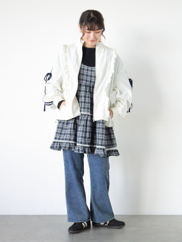 【モスモス】トラックジャケット・パンツ　2点セット　オフホワイト レディース スモック ファイヤーバード トラックパンツ オフホワイト