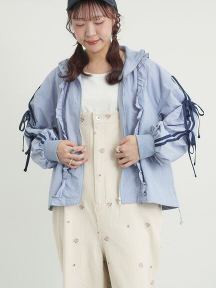 フリルトラックジャケット（オフホワイト/ブラック/サックスブルー）｜Samansa Mos2（サマンサ モスモス）通販