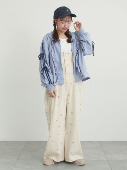 フリルトラックジャケット（オフホワイト/ブラック/サックスブルー）｜Samansa Mos2（サマンサ モスモス）通販