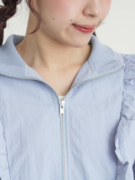 フリルトラックジャケット（オフホワイト/ブラック/サックスブルー）｜Samansa Mos2（サマンサ モスモス）通販