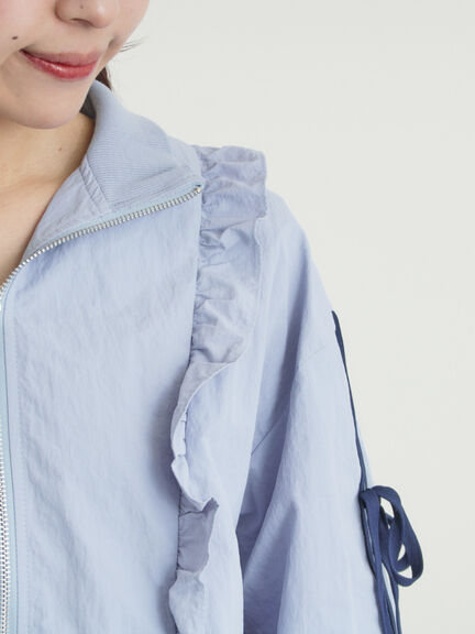 フリルトラックジャケット（オフホワイト/ブラック/サックスブルー）｜Samansa Mos2（サマンサ モスモス）通販