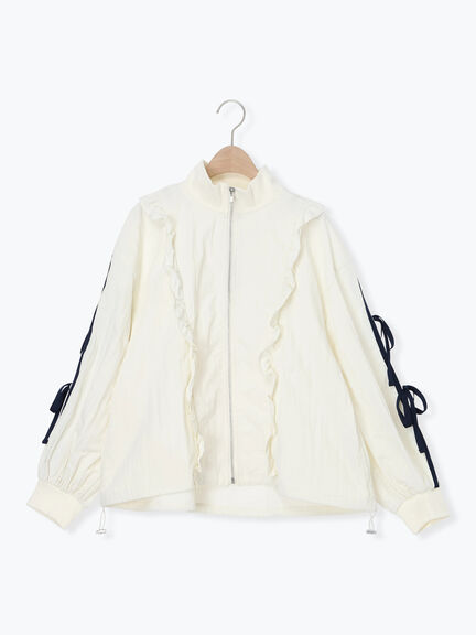 フリルトラックジャケット（オフホワイト/ブラック/サックスブルー）｜Samansa Mos2（サマンサ モスモス）通販