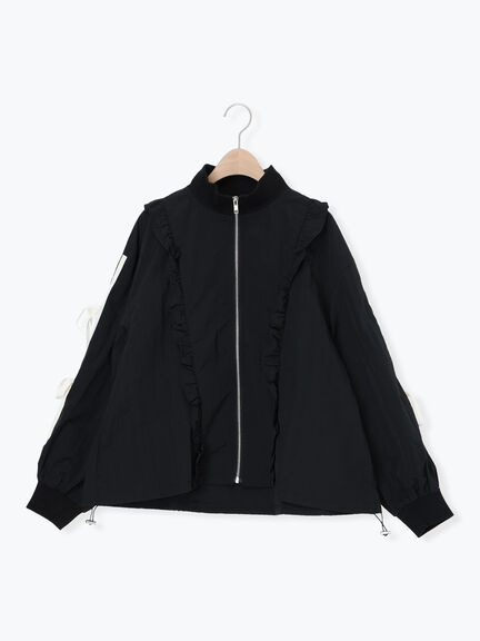 フリルトラックジャケット（オフホワイト/ブラック/サックスブルー）｜Samansa Mos2（サマンサ モスモス）通販