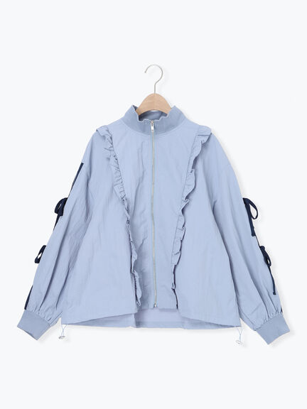 フリルトラックジャケット（オフホワイト/ブラック/サックスブルー）｜Samansa Mos2（サマンサ モスモス）通販