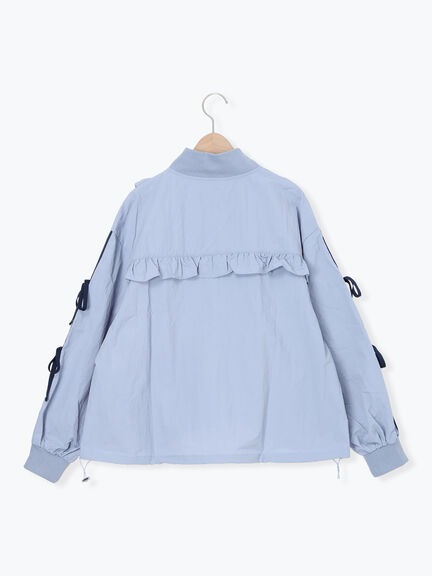 フリルトラックジャケット（オフホワイト/ブラック/サックスブルー）｜Samansa Mos2（サマンサ モスモス）通販