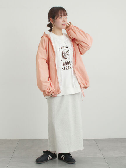 切替ミニ裏毛プリントスウェット（オフホワイト/グレー/チャコールグレー）｜Samansa Mos2（サマンサ モスモス）通販