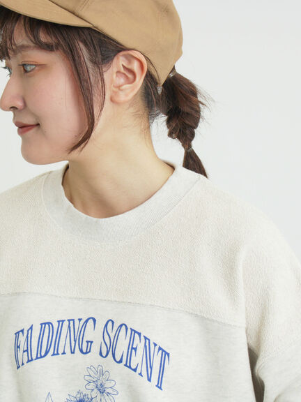 切替ミニ裏毛プリントスウェット（オフホワイト/グレー/チャコールグレー）｜Samansa Mos2（サマンサ モスモス）通販