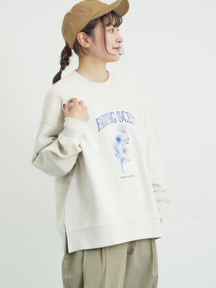 切替ミニ裏毛プリントスウェット（オフホワイト/グレー/チャコールグレー）｜Samansa Mos2（サマンサ モスモス）通販