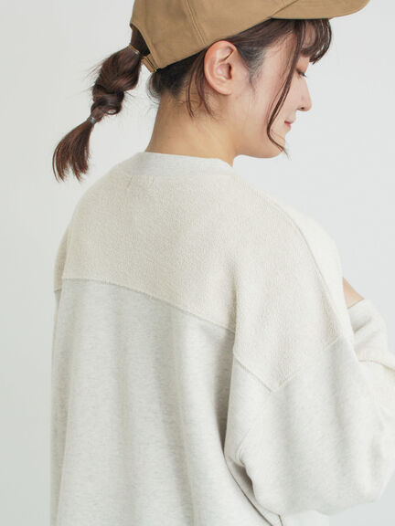 切替ミニ裏毛プリントスウェット（オフホワイト/グレー/チャコールグレー）｜Samansa Mos2（サマンサ モスモス）通販