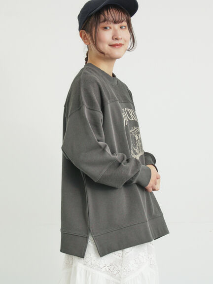 切替ミニ裏毛プリントスウェット（オフホワイト/グレー/チャコールグレー）｜Samansa Mos2（サマンサ モスモス）通販