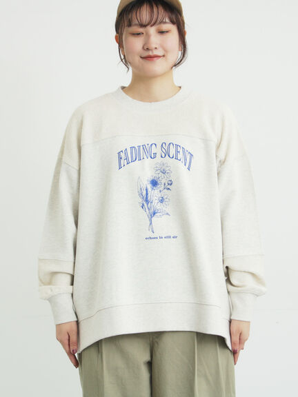 切替ミニ裏毛プリントスウェット（オフホワイト/グレー/チャコールグレー）｜Samansa Mos2（サマンサ モスモス）通販