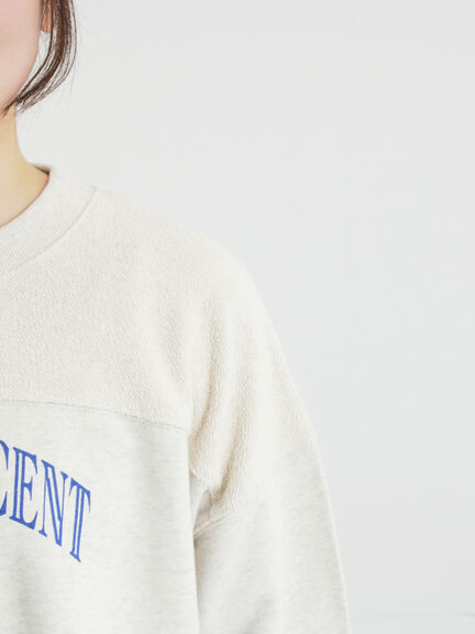 切替ミニ裏毛プリントスウェット（オフホワイト/グレー/チャコールグレー）｜Samansa Mos2（サマンサ モスモス）通販