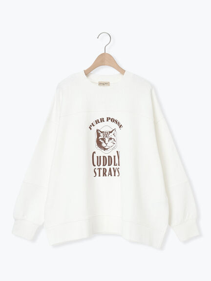 切替ミニ裏毛プリントスウェット（オフホワイト/グレー/チャコールグレー）｜Samansa Mos2（サマンサ モスモス）通販