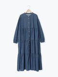 【オーガニックコットン】デニムティアードワンピース（ネイビー）｜Samansa Mos2（サマンサ モスモス）通販