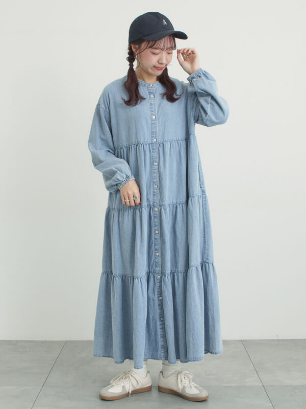 ママちゃん⭐︎⭐︎エムズグレイシー⭐︎水色ティアードワンピース ママちゃんエムズグレイシー⭐︎水色ティアードワンピース セール